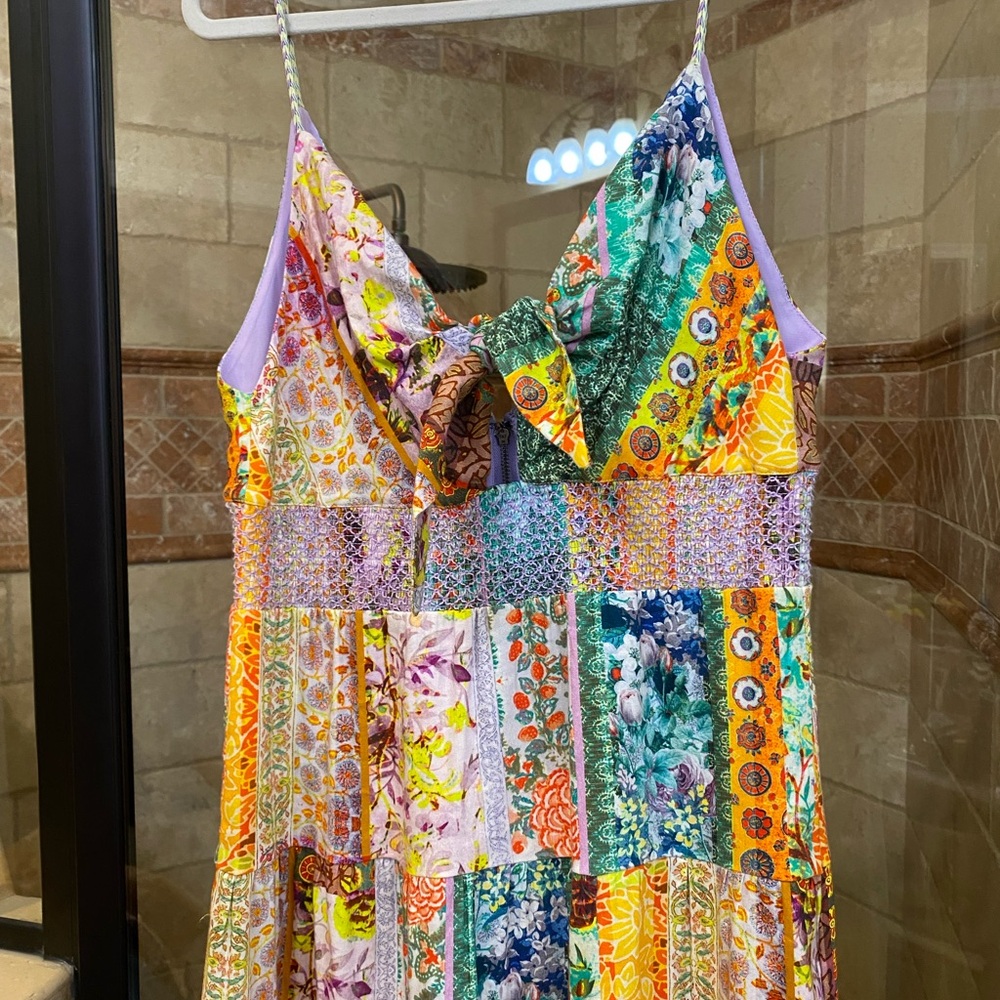 Alice + Olivia Multicolor Patchwork Maxi Dress - Picture 4 of 10